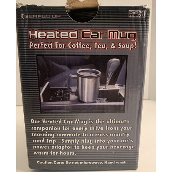 12V Portable 450ml Car Heating Cup Stainless Steel Water Coffee Bottle Warmer - Picture 2 of 5